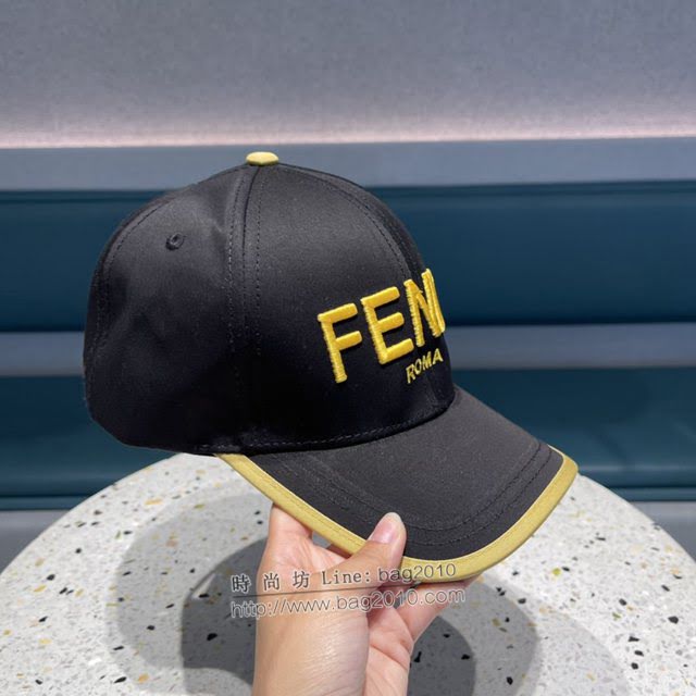 Fendi男女同款帽子 芬迪新款字母刺繡精品棒球帽鴨舌帽  mm1542
